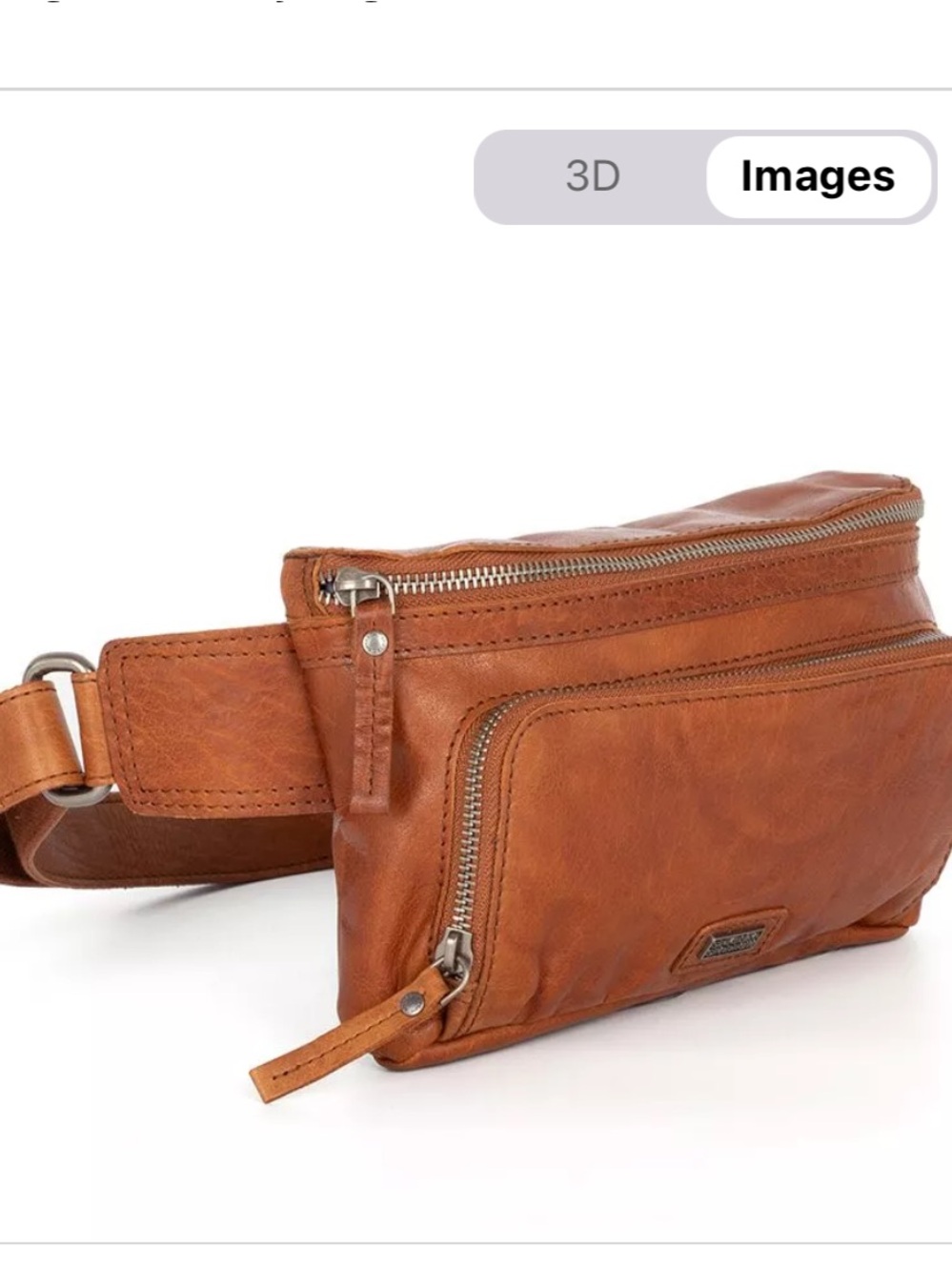 Spikes & Sparrow leather hip bag- oregon- Brandy Cognac